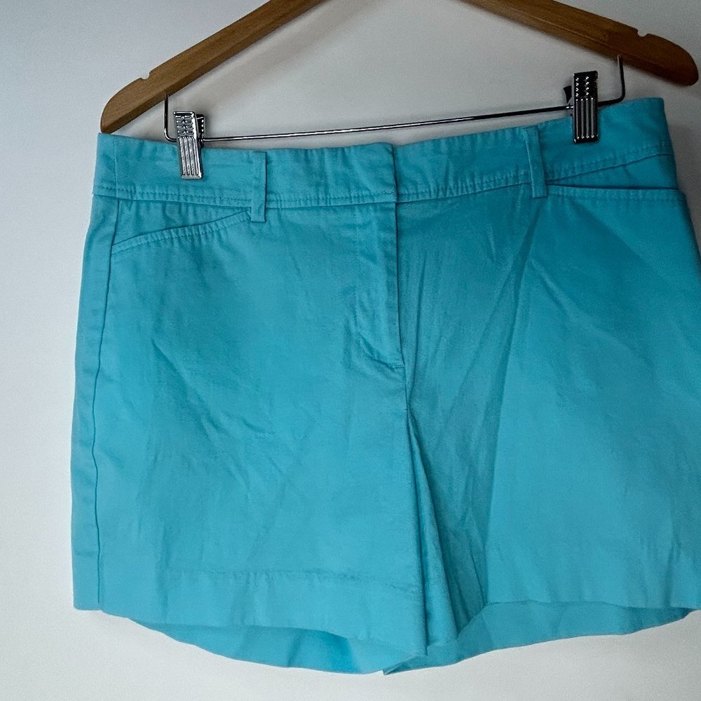 Talbots Perfect Light Blue Chino Shorts 10P Preppy Casual